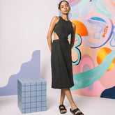 Barcelona Cut-out Dress Around The City