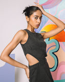 Barcelona Cut-out Dress Around The City