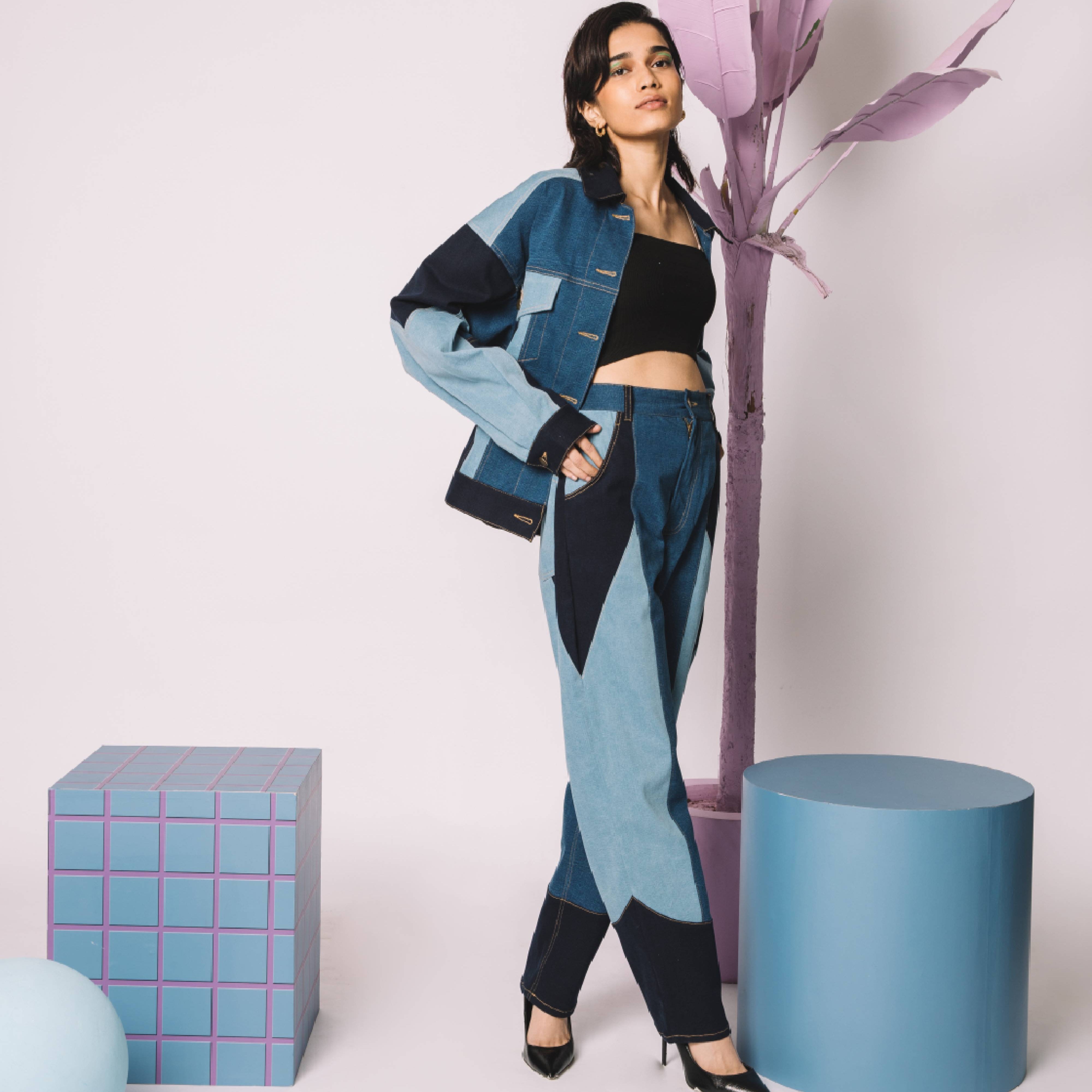 Stockholm Patchwork Co-ord Pants Around The City