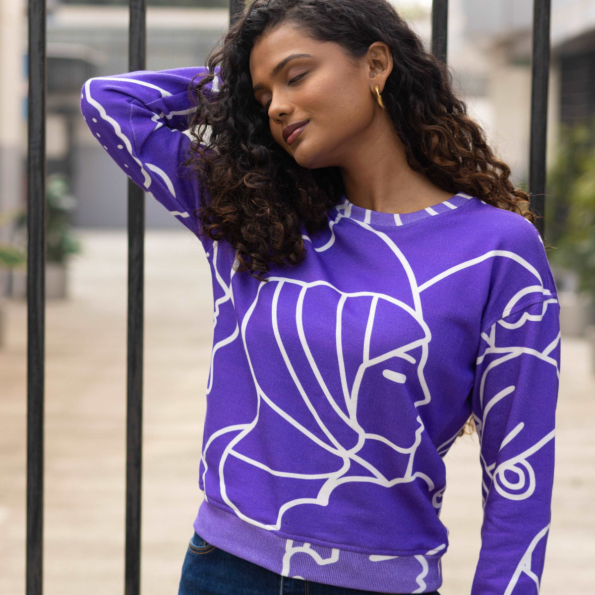 Chicago Purple Sweatshirt Around The City
