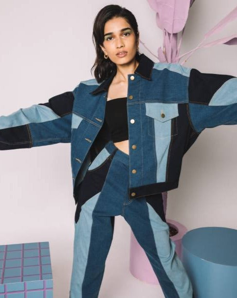Stockholm Patchwork Co-ord Pants Around The City